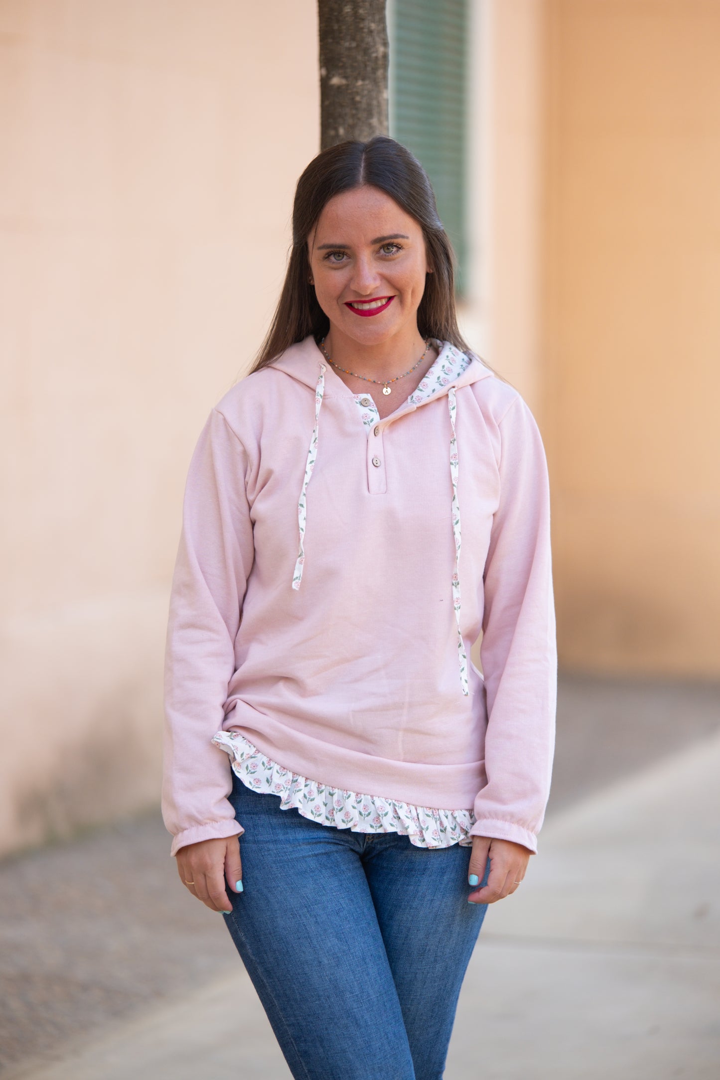 Sudadera flor Rosa Mamá