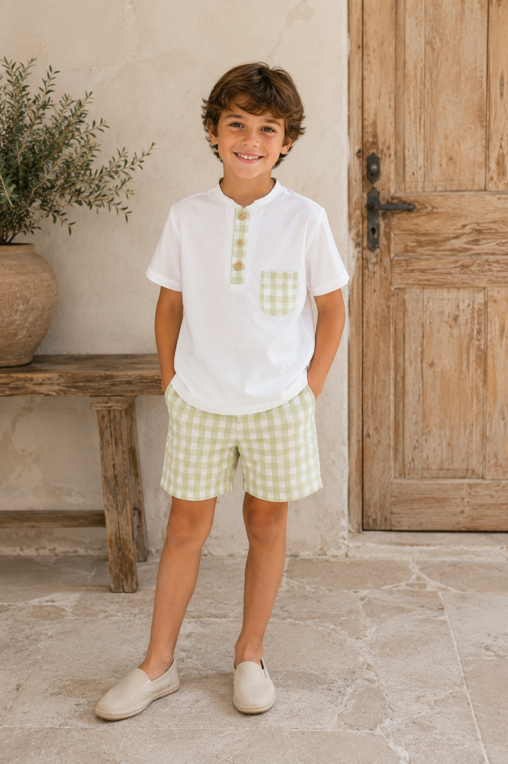 Conjunto niño vichi manzana