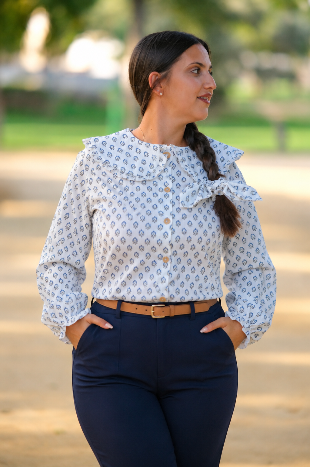 Camisa mamá Étnico Índigo
