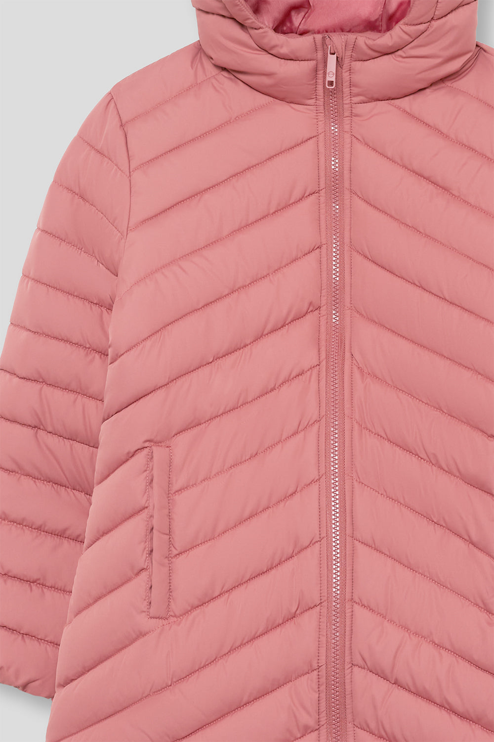 Chaquetón plumas acolchado Rosa