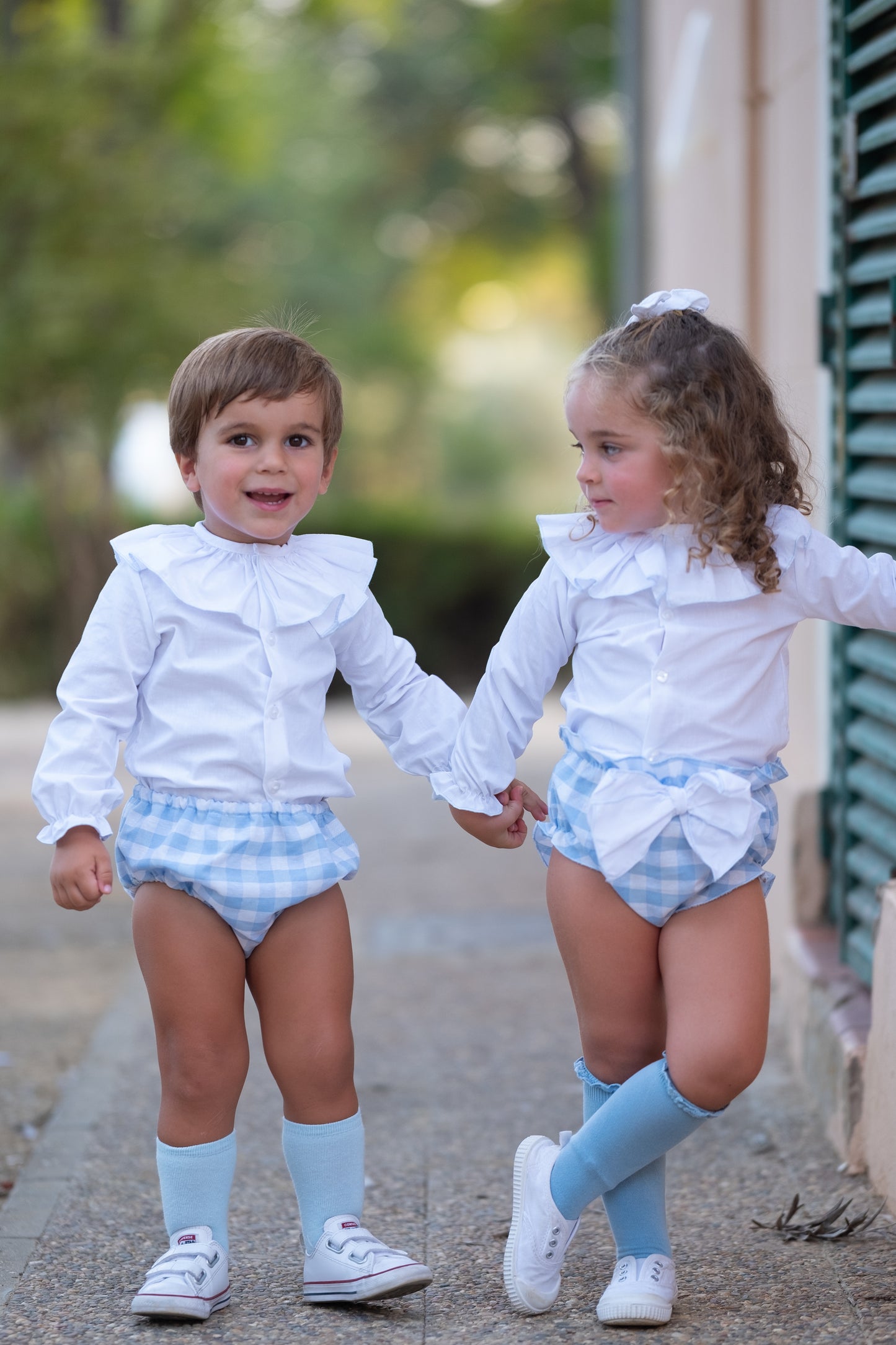 Conjunto vichi celeste lazo