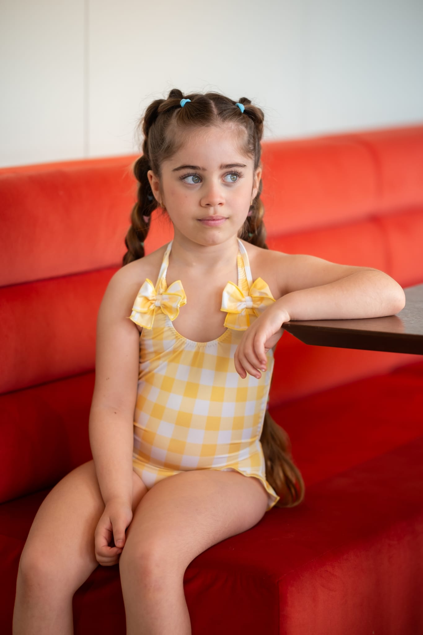 Bañador cuadro Amarillo