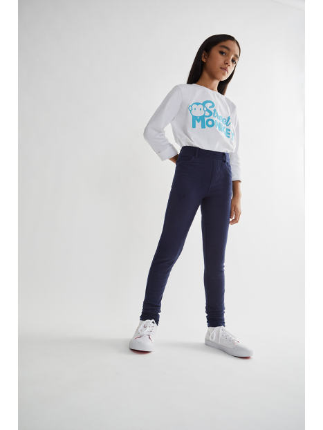 Leggin felpa simulación denim