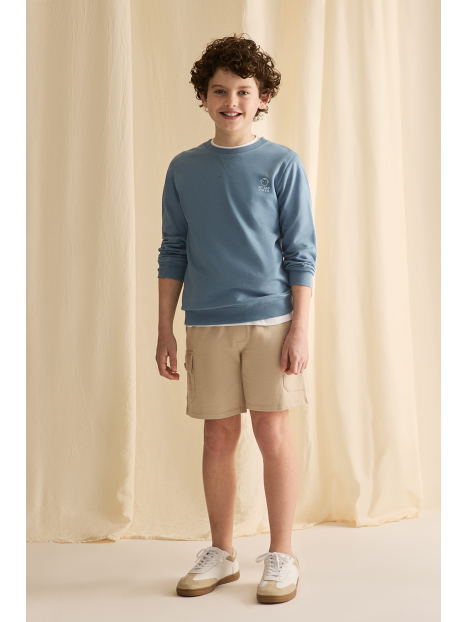 BERMUDA CARGO BEIGE CUATRO BOLSILLOS