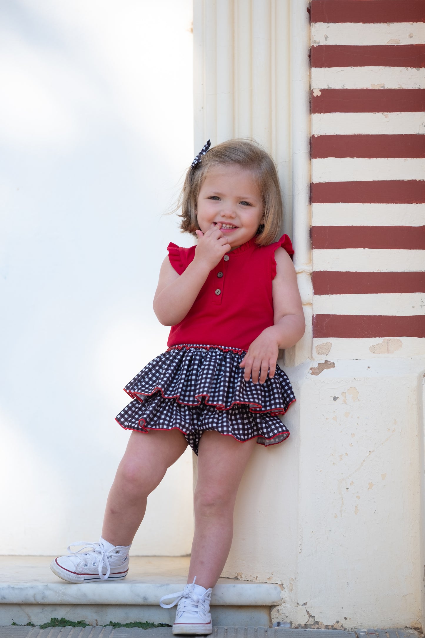 Conjunto falda Polo family rojo