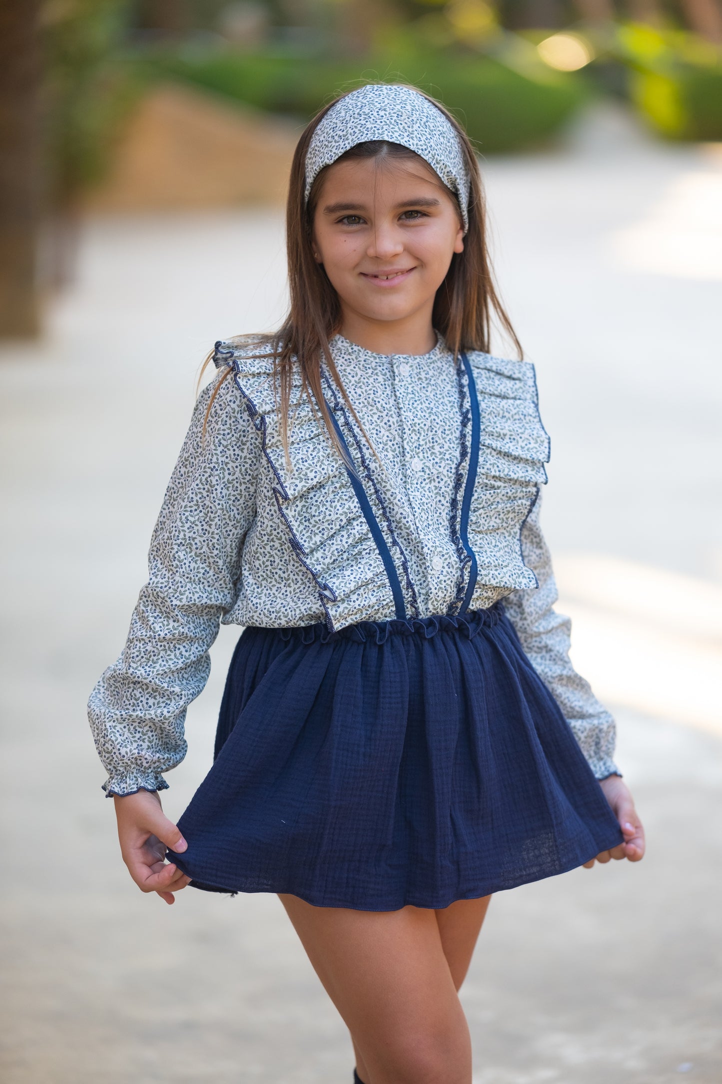 Camisa mas falda marina