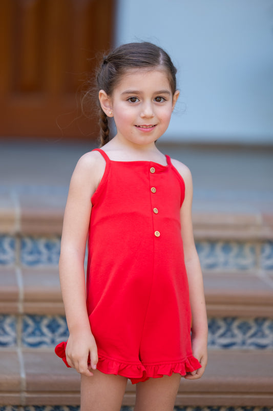 Mono Rojo algodón Polo family