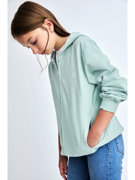 Chaqueta niña joggin verde agua