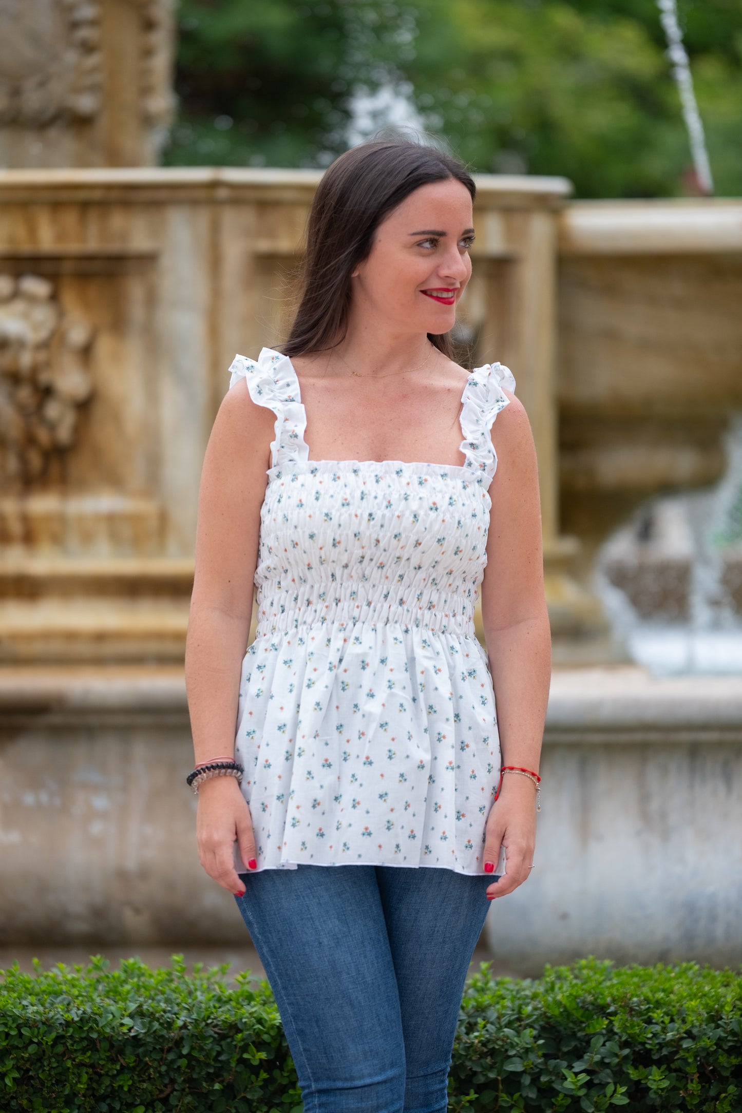 Blusa elástico índigo