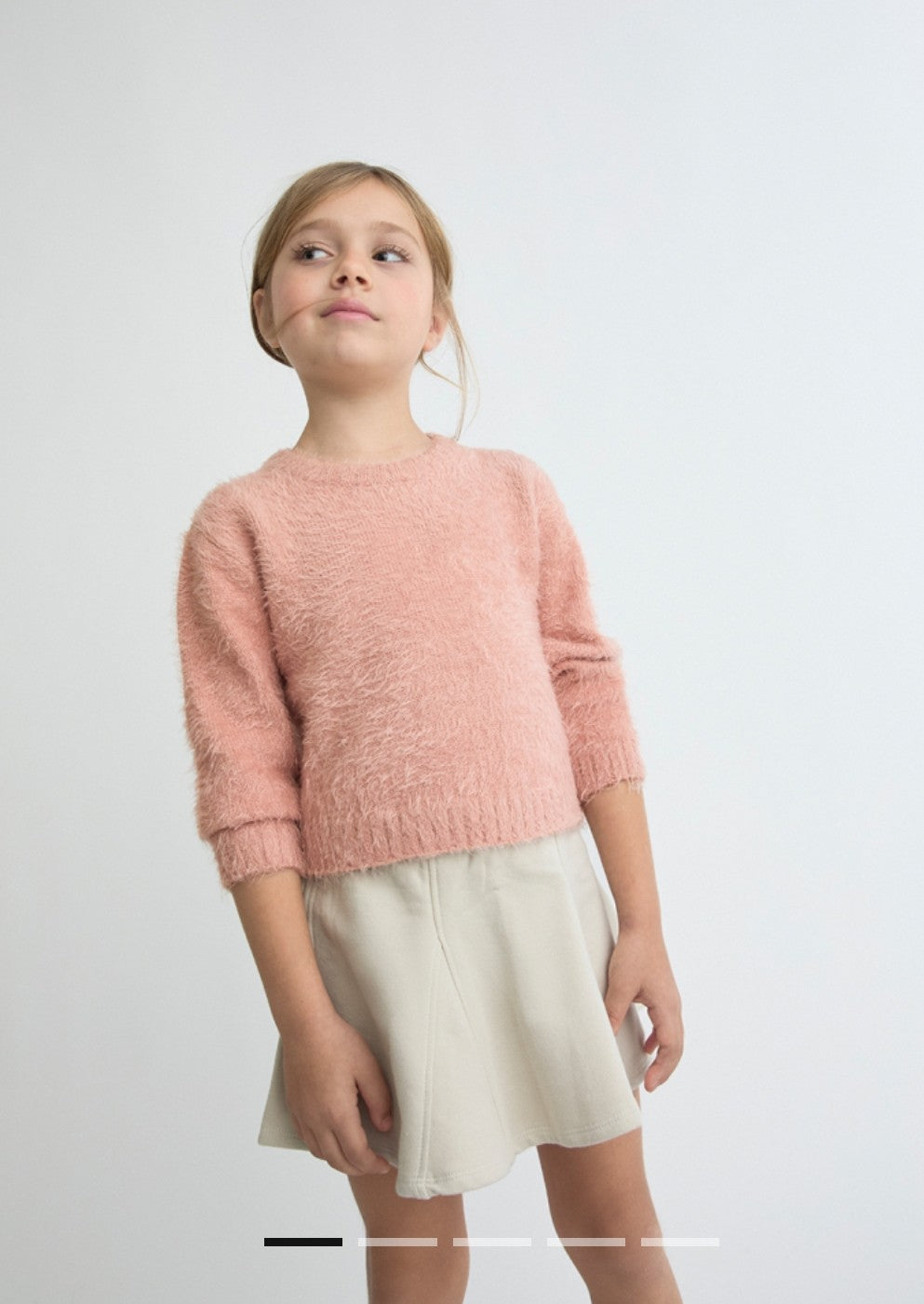 Jersey peluche rosa empolvado