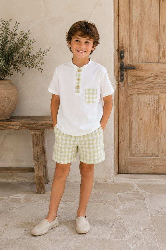 Conjunto niño vichi manzana