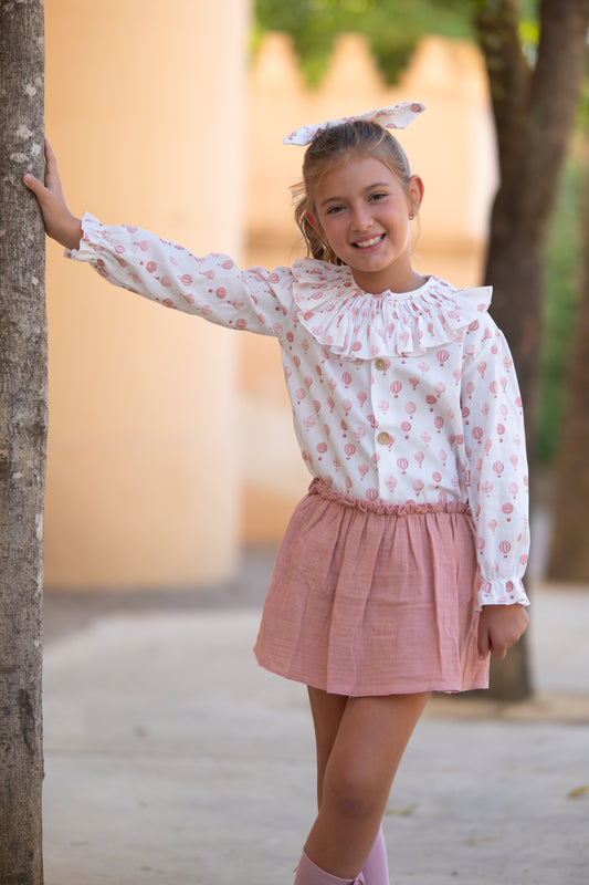 Camisa+falda Globo Rosé