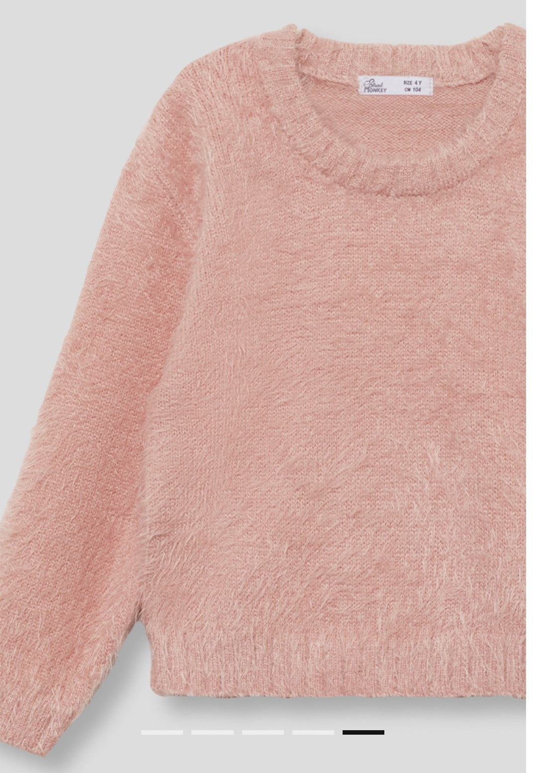 Jersey peluche rosa empolvado