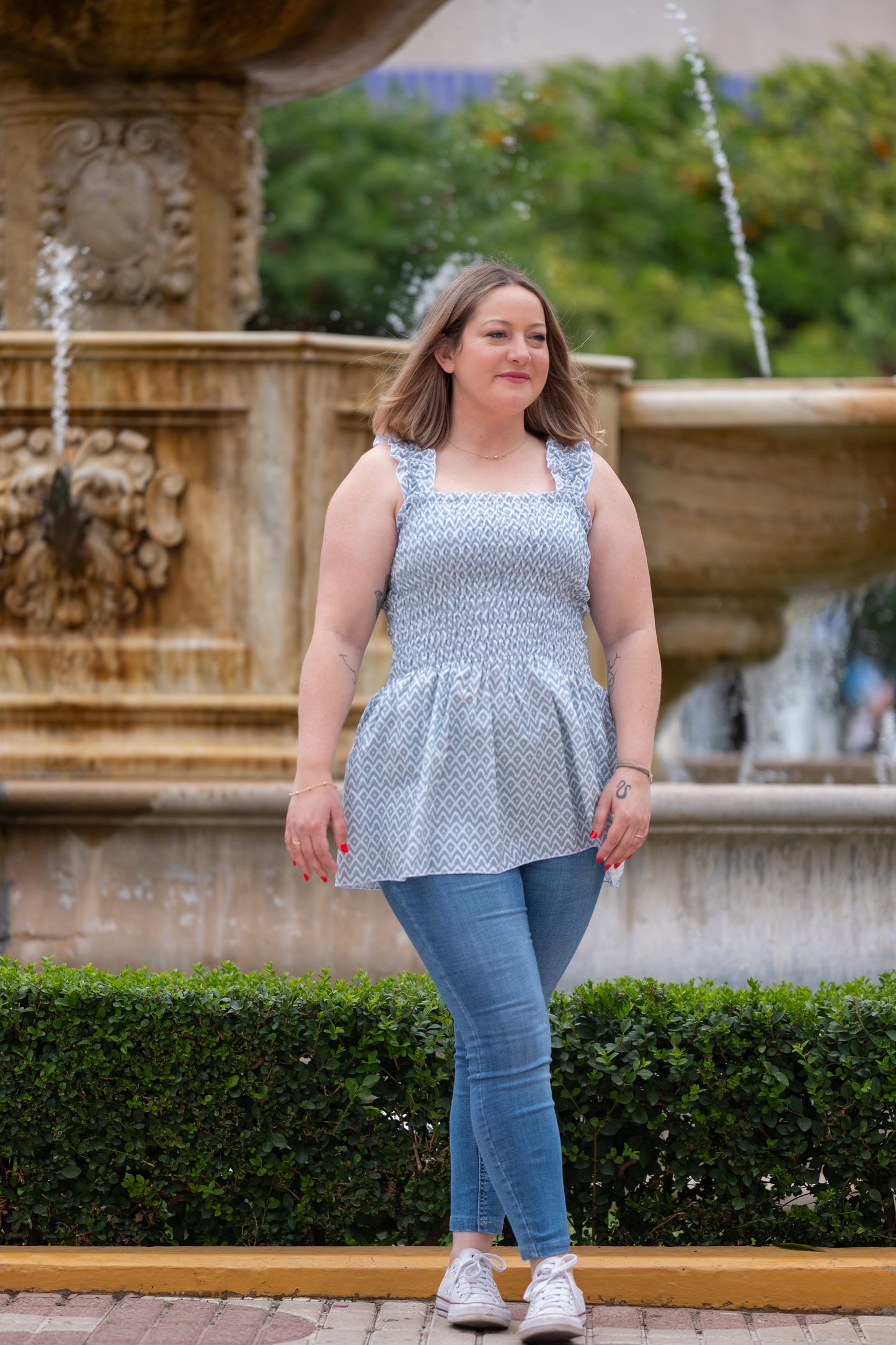 Blusa Étnica Azul Tiza Mamá