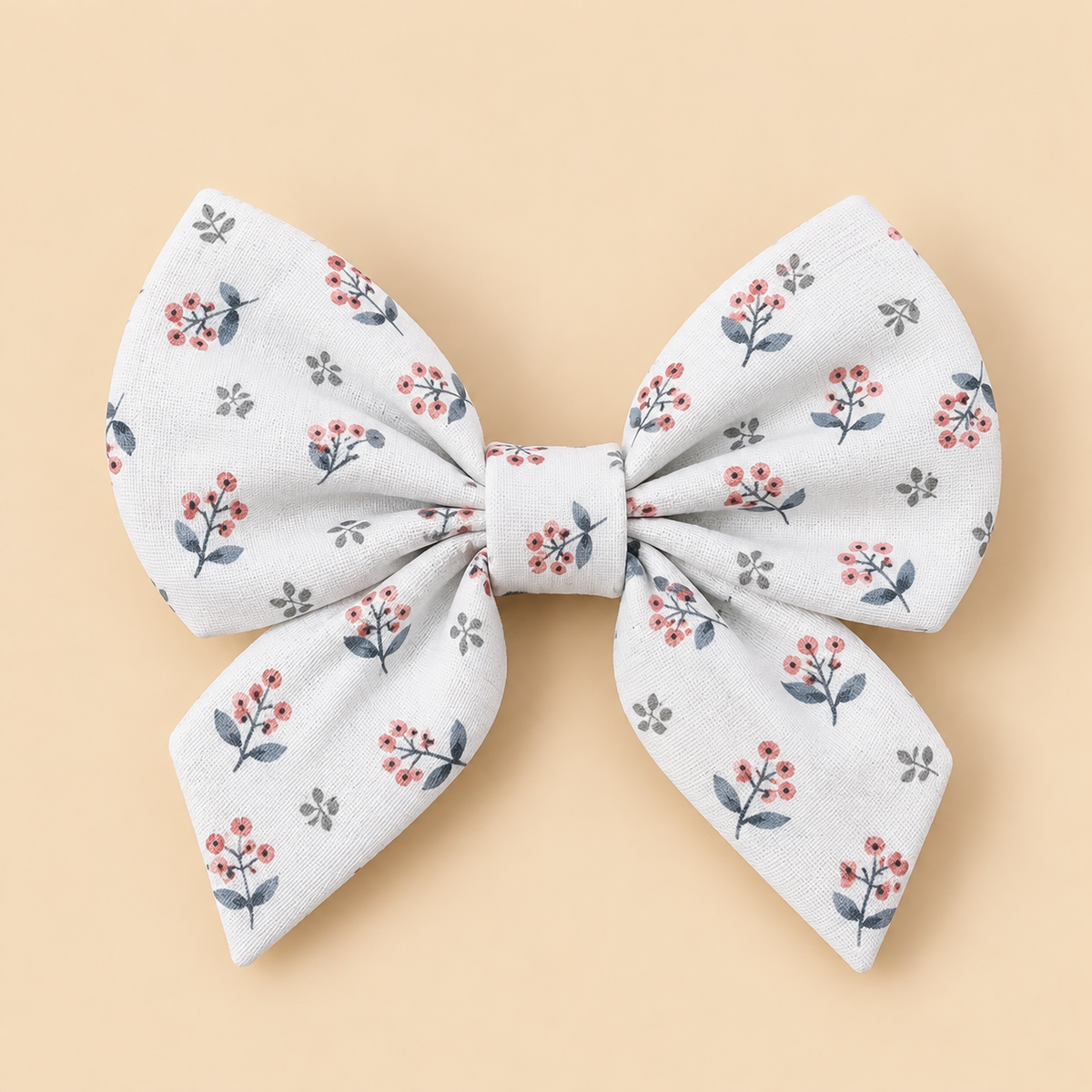 Lazo mariposa flor denim