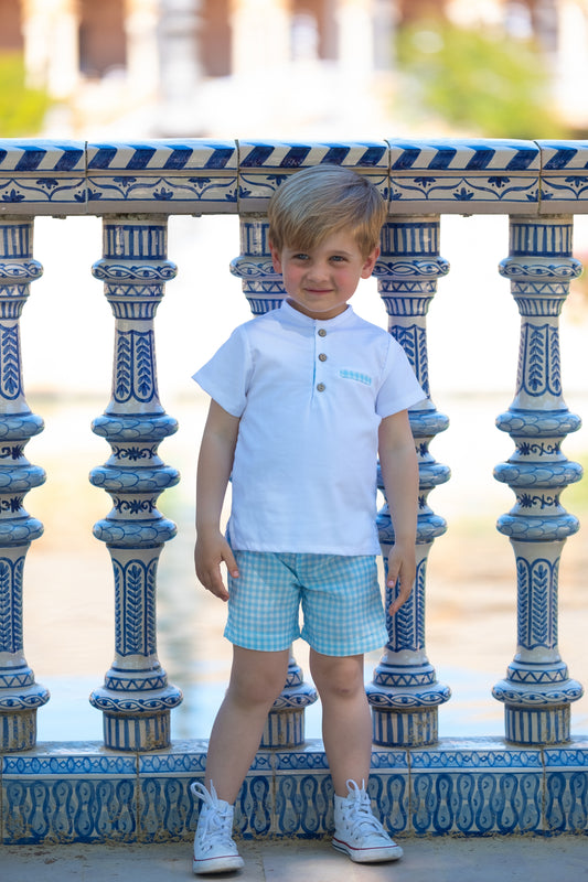 Conjunto niño Celeste plumeti family