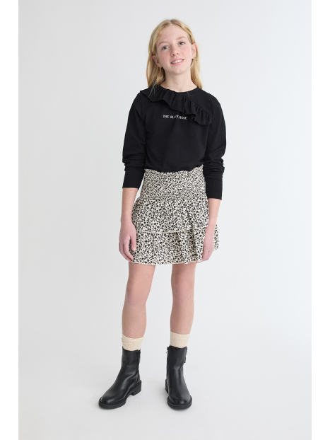 Falda liberty oscuro volantes