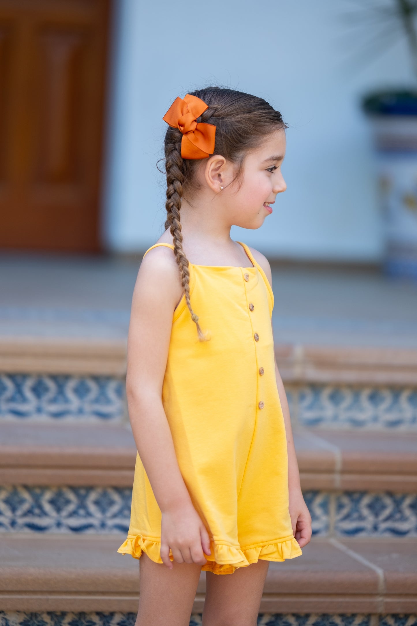 Mono  amarillo algodón Polo Family