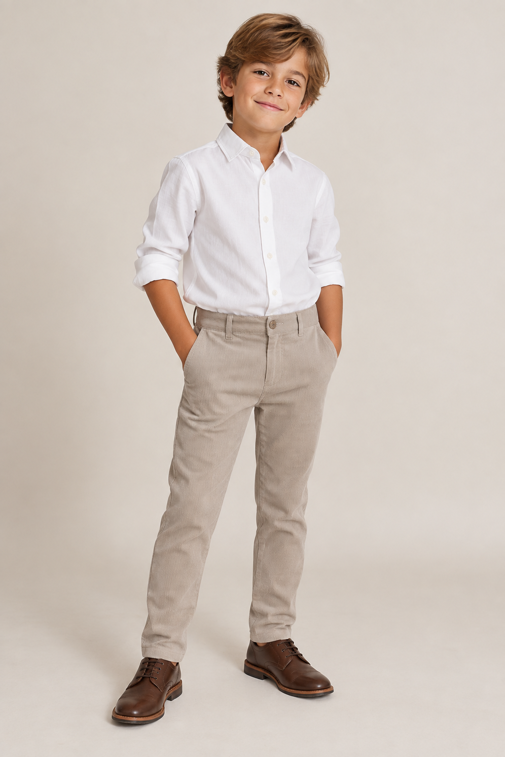Pantalon chino panilla beige