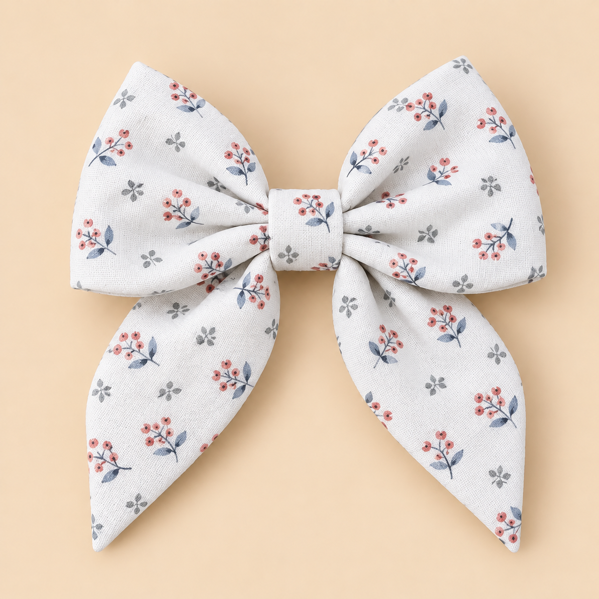 Lazo pinza flor denim