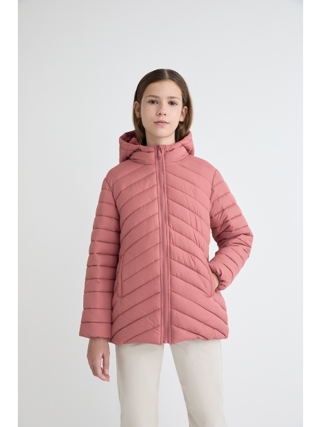 Chaquetón plumas acolchado Rosa